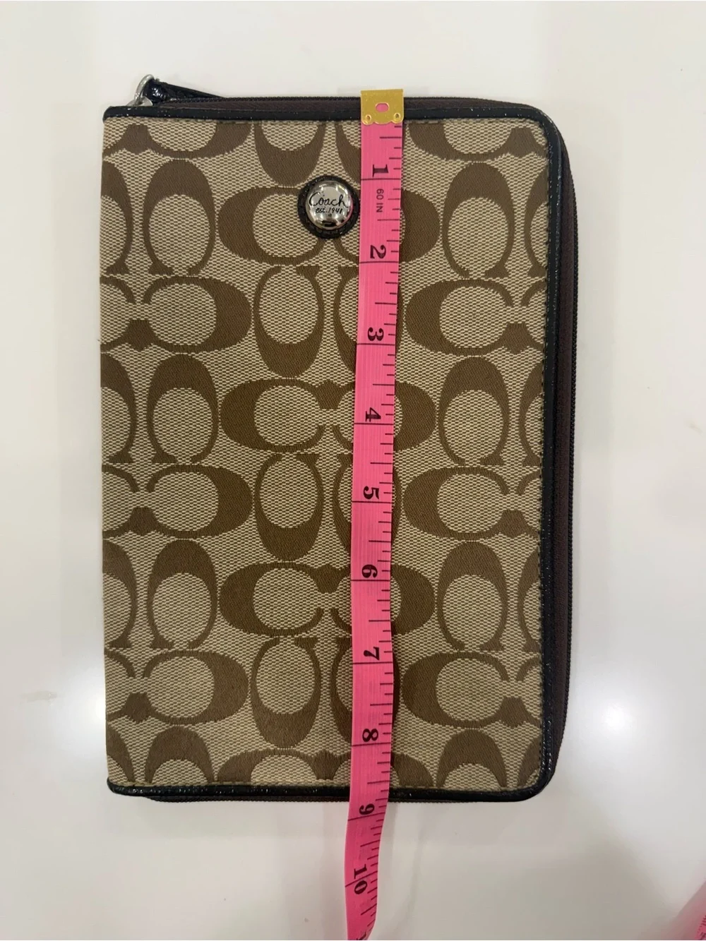 Coach Signature Canvas Tablet Case / E-Reader Sleeve - Khaki/Brown